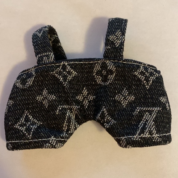 Labubu Luxury Black Silver Overalls and Bucket Hat Labubu Outfit Labubu Clothing - Picture 3 of 6